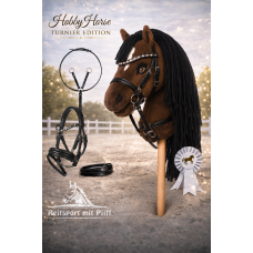 Hobby Horse mit Zubehör Turnier Trense mit Zügel+Martingal+Siegerschleife Hobby Horse mit Zubehör Turnier Trense mit Zügel+Martingal+Siegerschleife